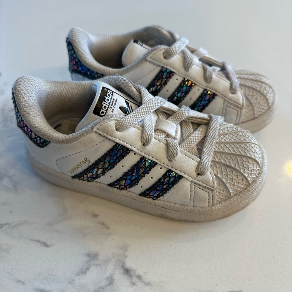 Adidas Kids Superstar White Sneakers
